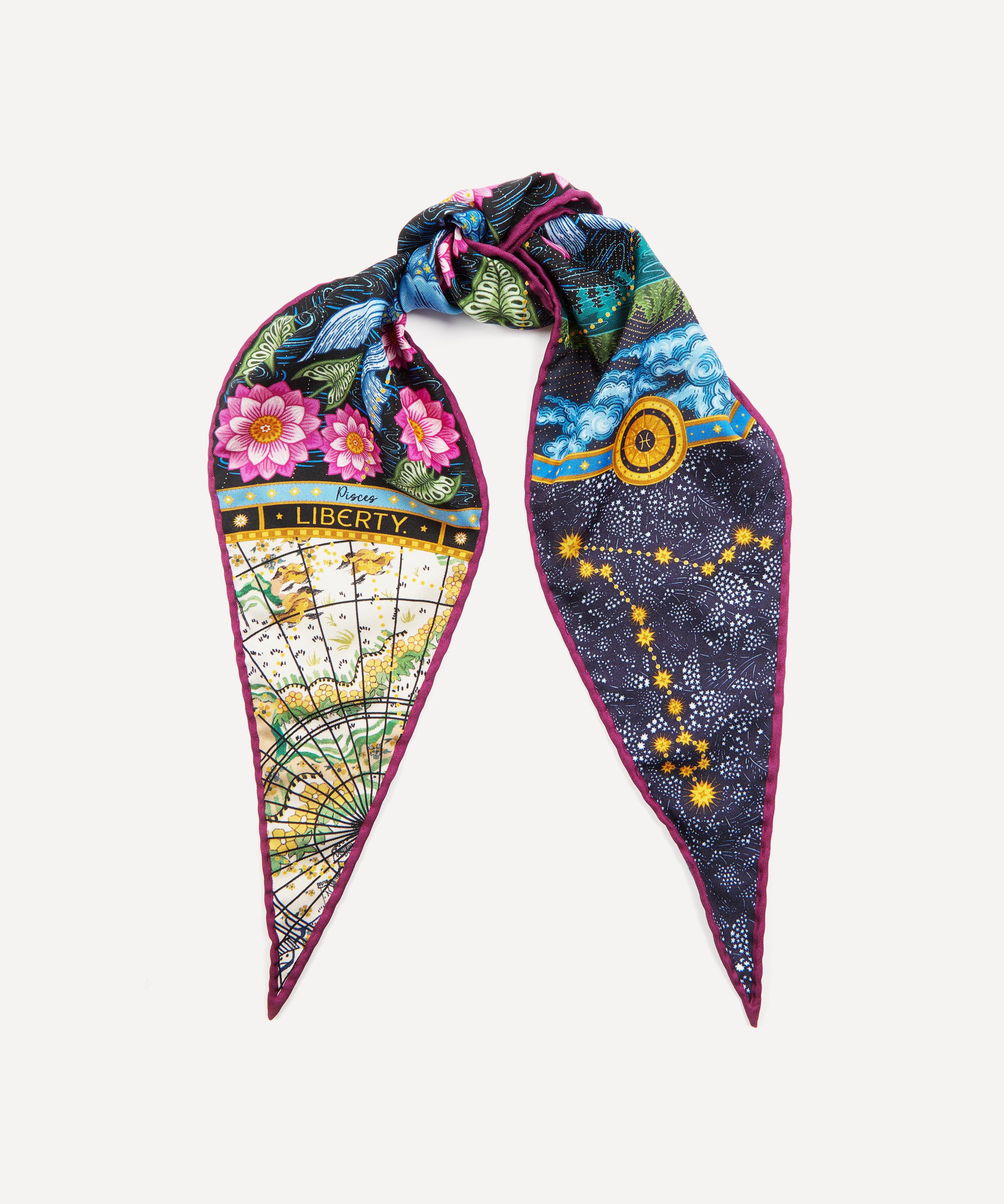 Liberty - Pisces 100 x 30cm Silk Twill Lozenge Scarf image number 1