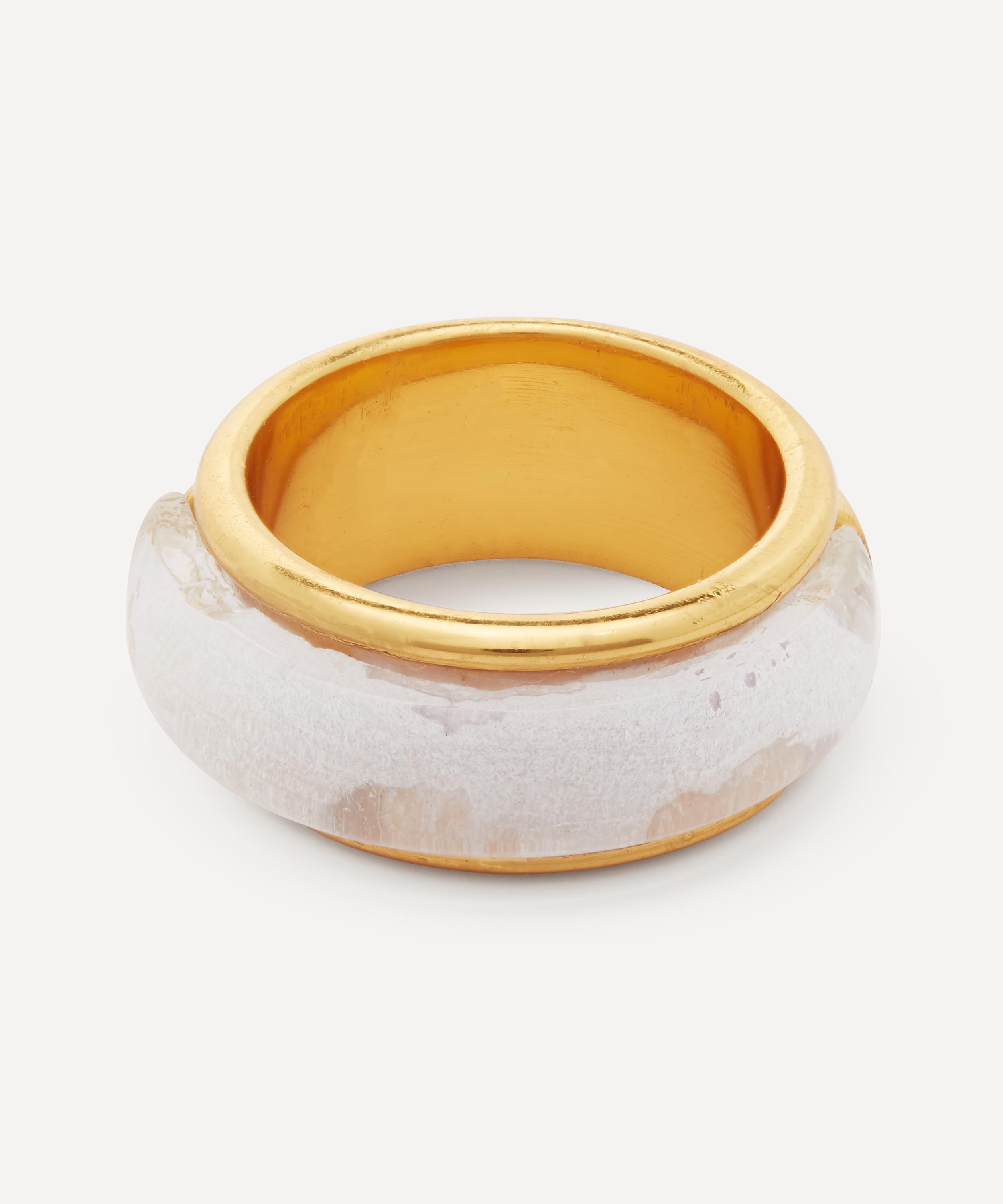 Shyla - Gold-Plated Orion Glass Inlay Ring image number 0