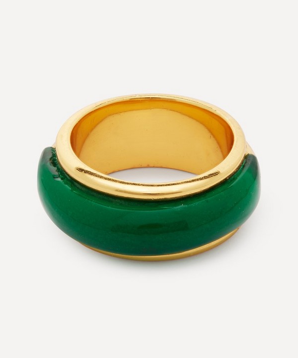 Shyla - Gold-Plated Orion Glass Inlay Ring image number null