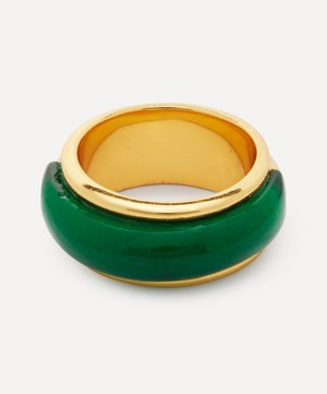 Shyla - Gold-Plated Orion Glass Inlay Ring image number 0
