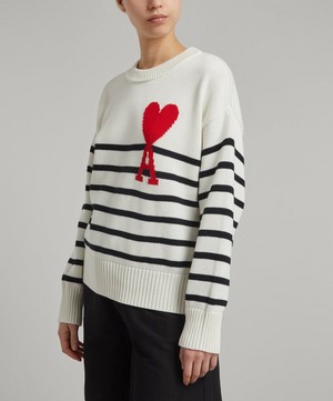 Ami - Ami de Coeur Striped Sweater image number 1