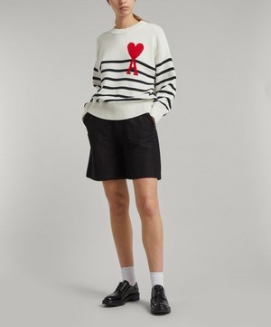 Ami - Ami de Coeur Striped Sweater image number 2