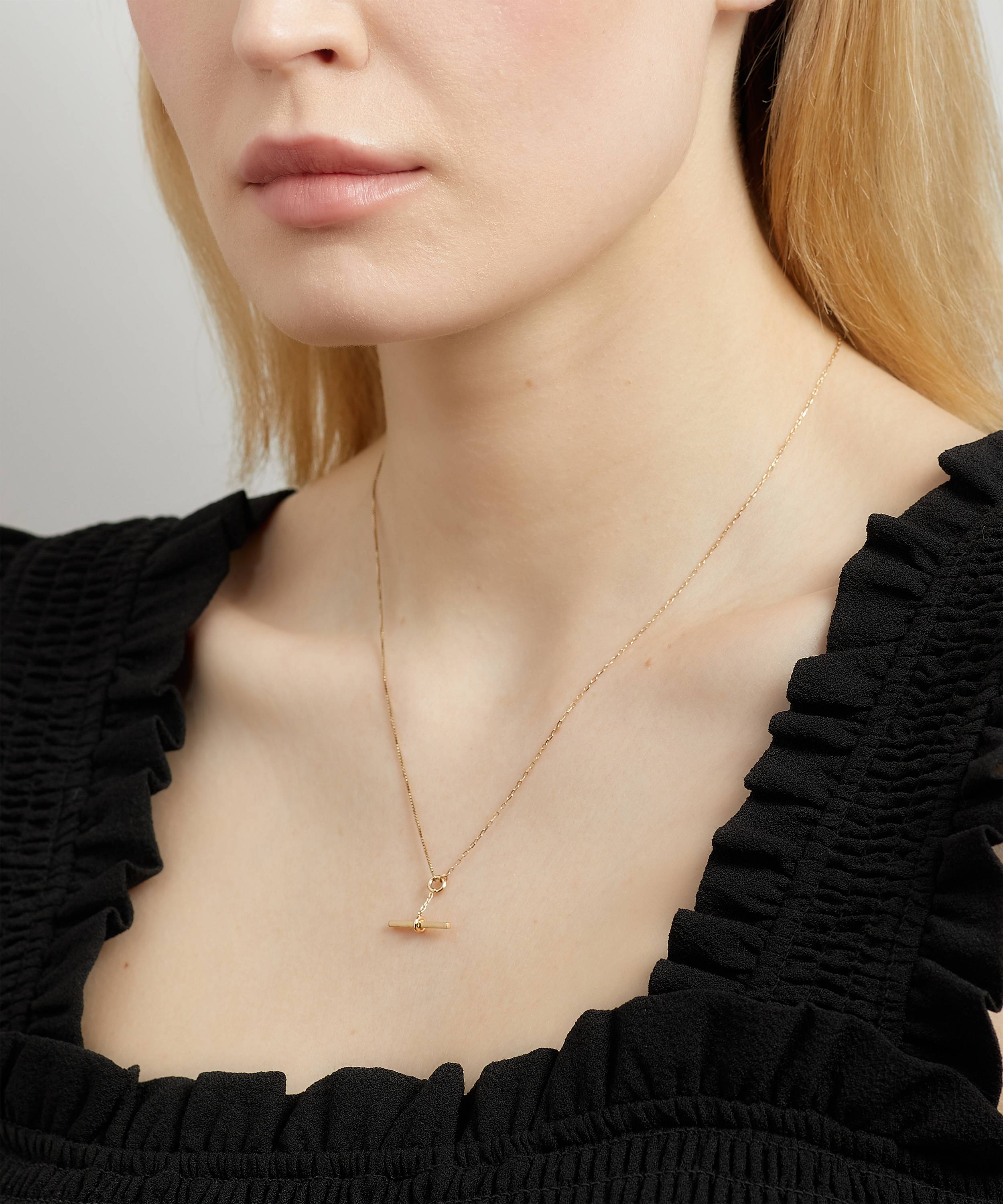 Hirotaka 10ct Gold Trapeze Pendant Necklace | Liberty