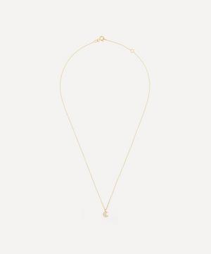 Roxanne First - 14ct Gold Micro Diamond Moon Pendant Necklace image number 2