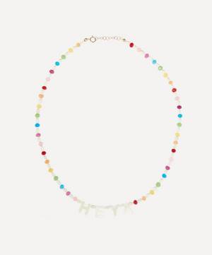 Heya Mother of Pearl and Rainbow Agate Beaded Necklace