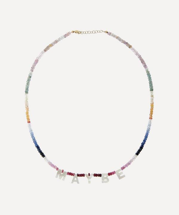 Roxanne First - Maybe Mother of Pearl and Rainbow Sapphire Beaded Necklace image number 0