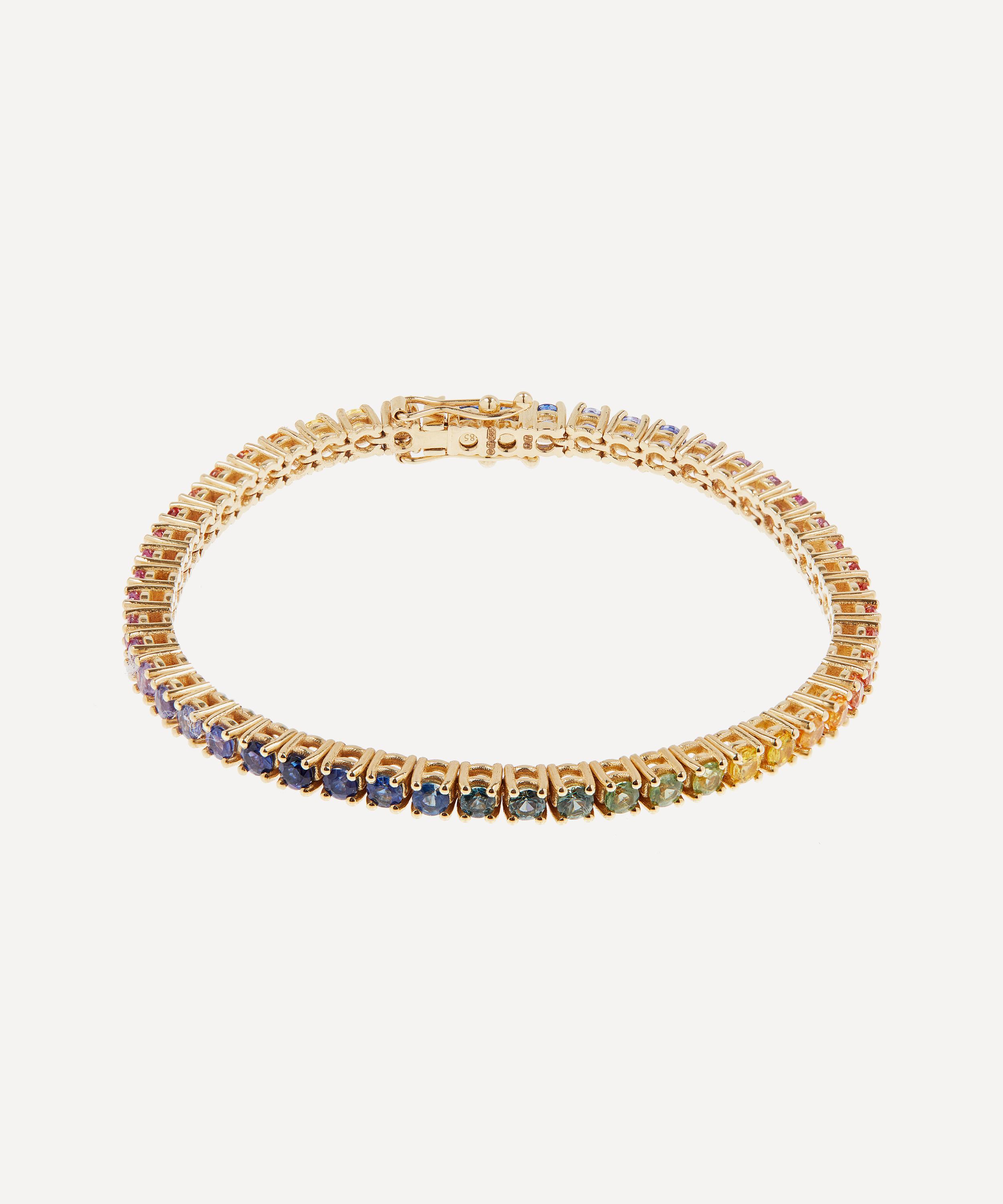 Roxanne First - 14ct Gold Rainbow Sapphire Tennis Bracelet image number 0
