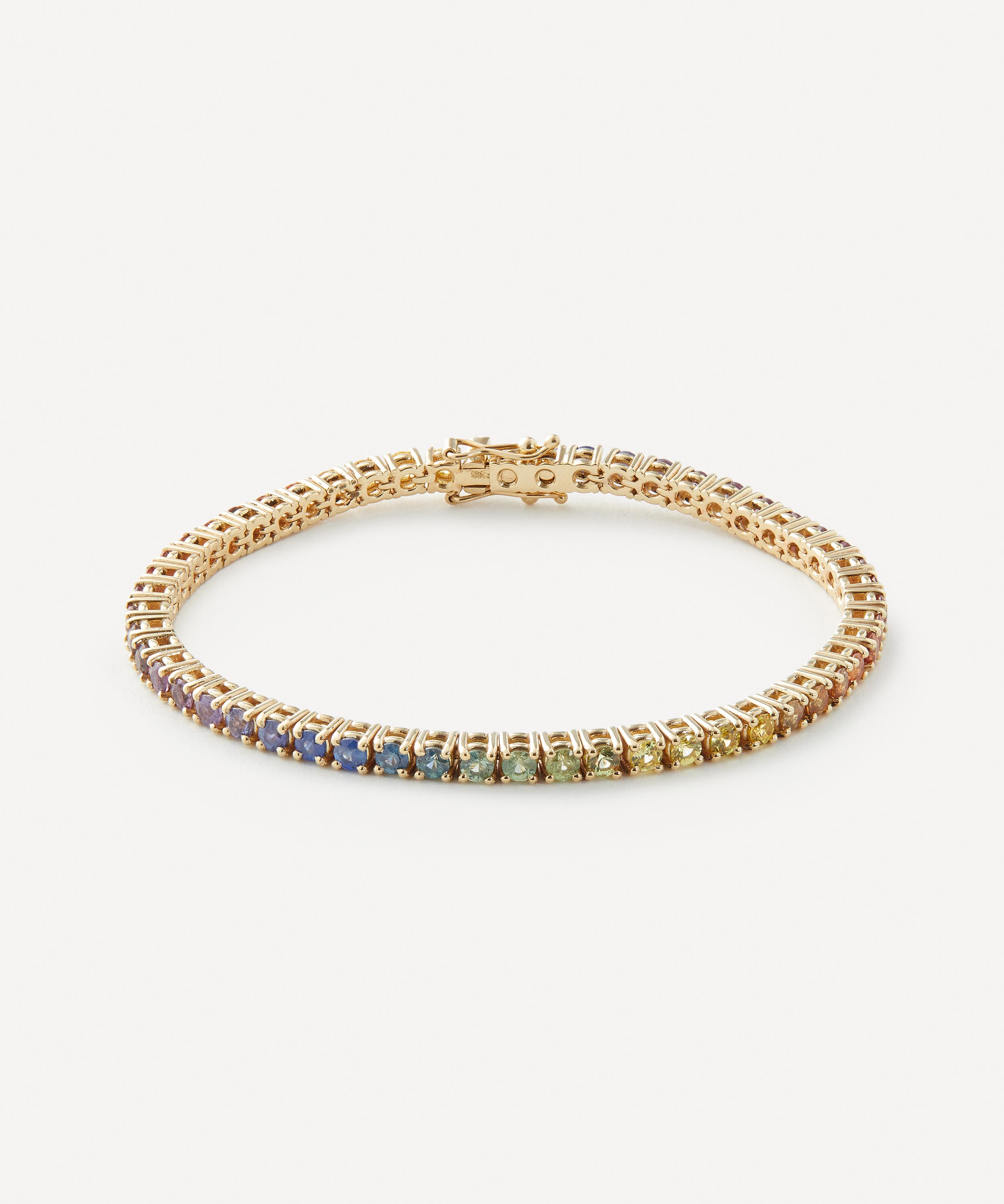 Roxanne First - 14ct Gold Rainbow Sapphire Tennis Bracelet image number 0