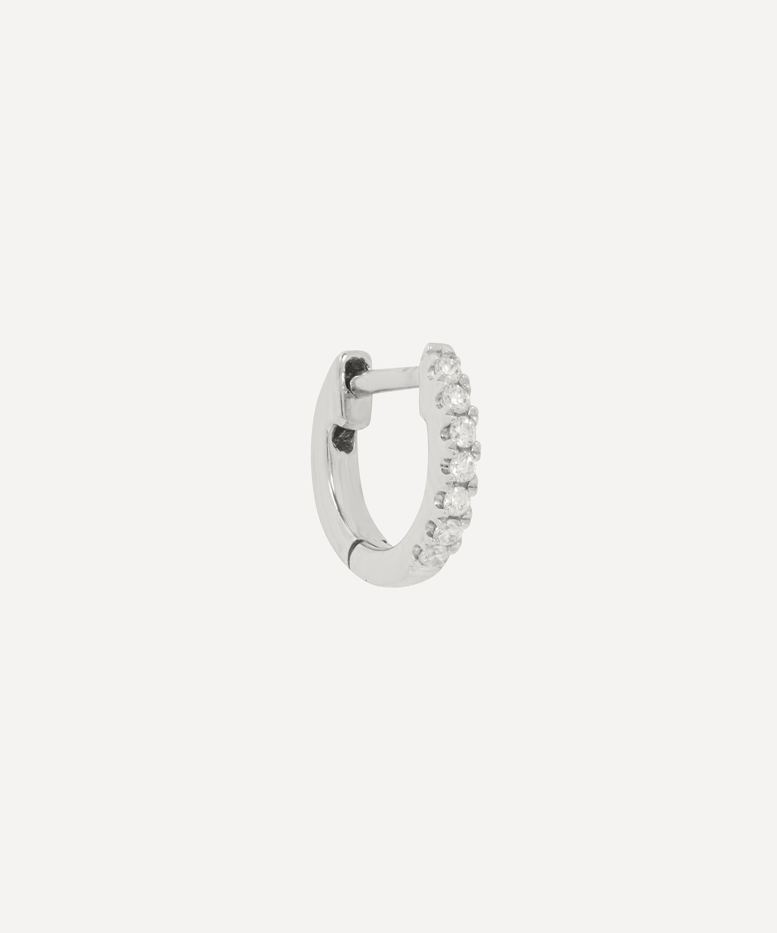 Roxanne First - Teeny-Weeny Diamond Single Huggie Hoop Earring image number 0