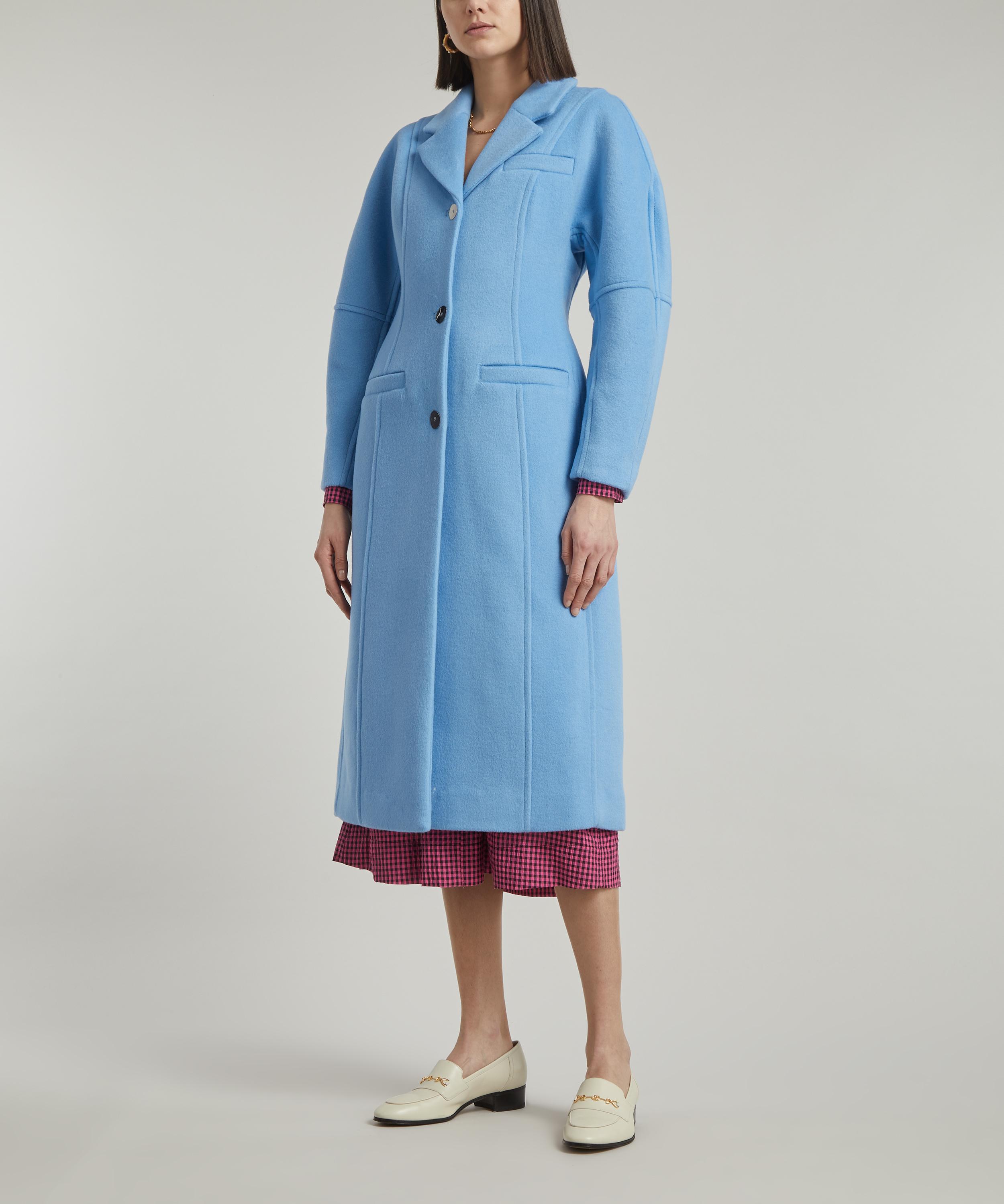 Ganni - Wool Curved Fitted Coat image number 1
