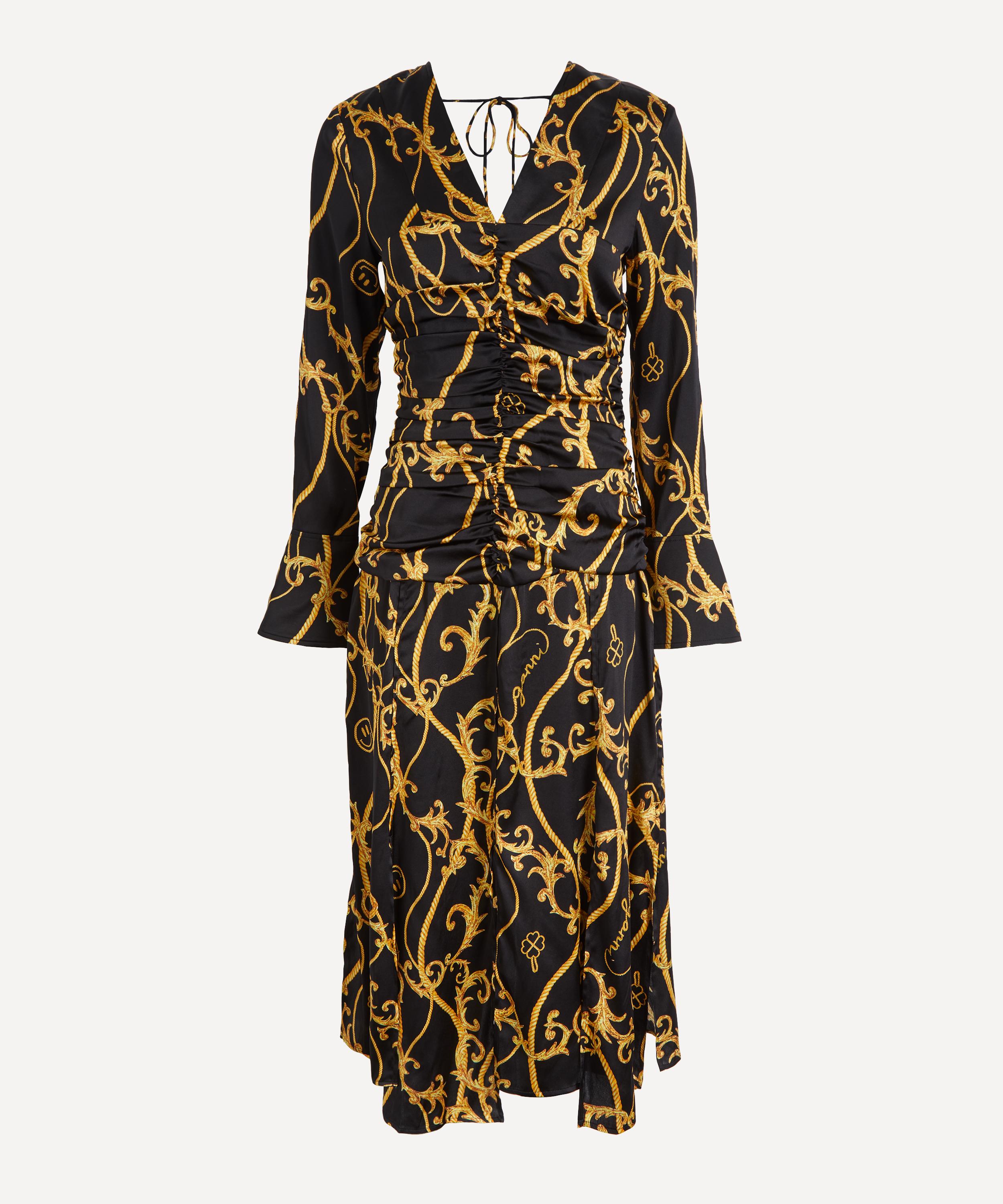 Ganni - Silk Stretch Gathered Dress image number 0