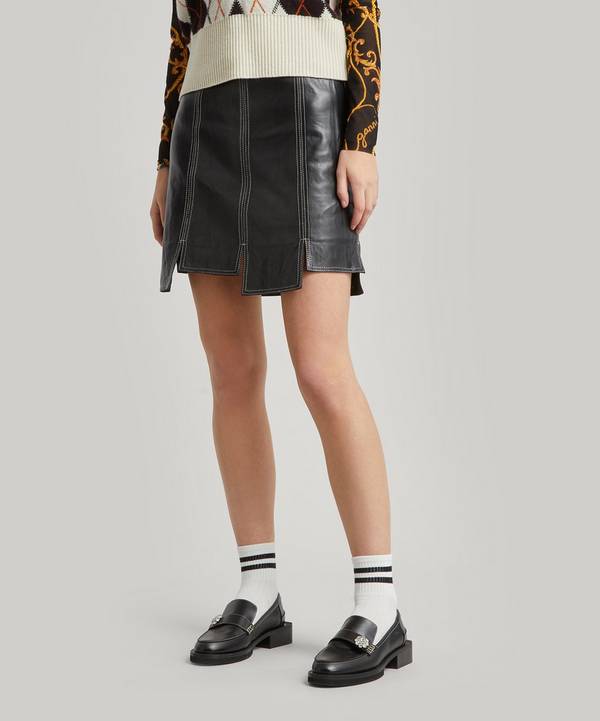 Weixinbuy Womens Faux Leather Zip High Wasit Mini Skirt 