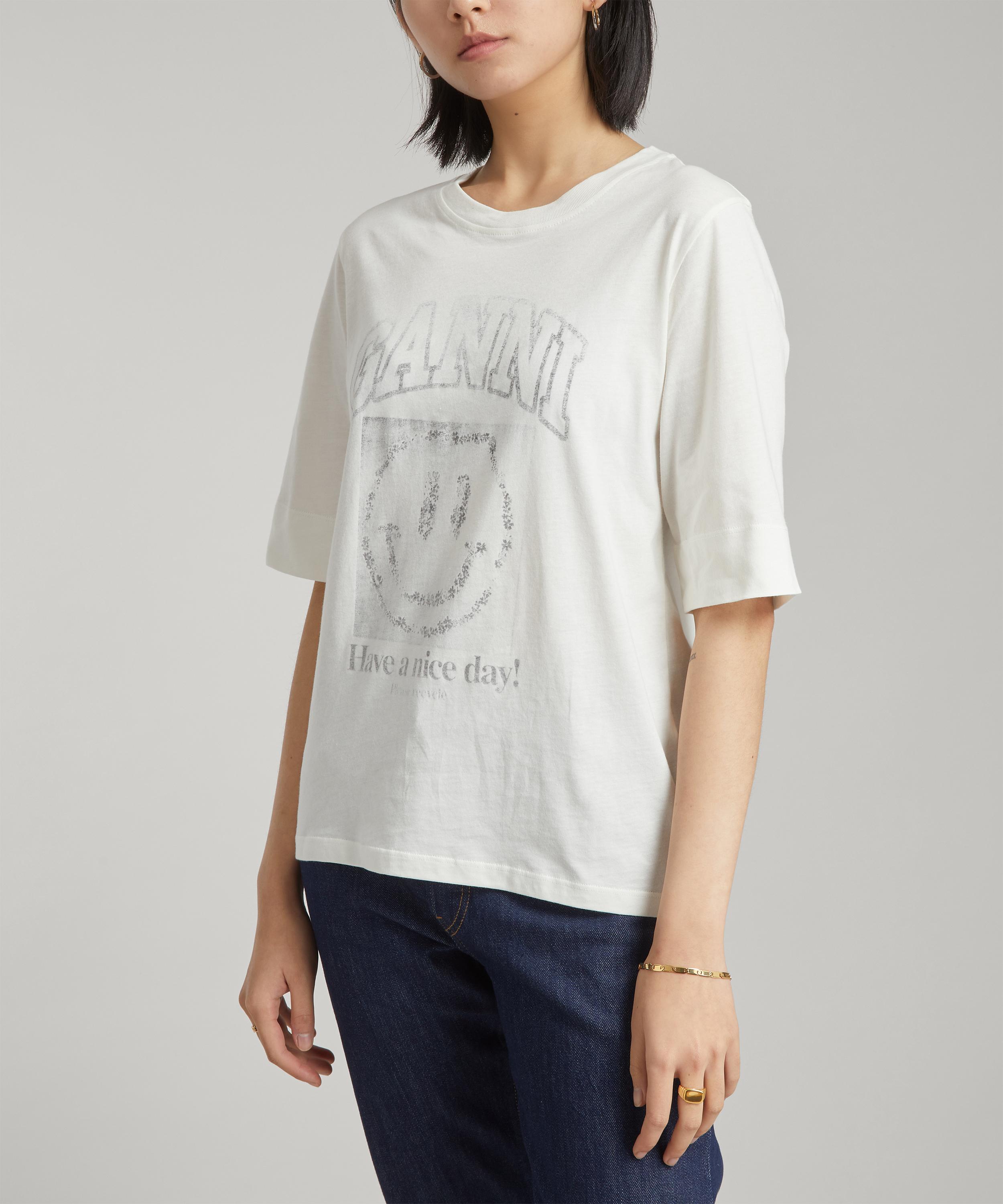 Ganni - Smile Graphic T-Shirt image number 1