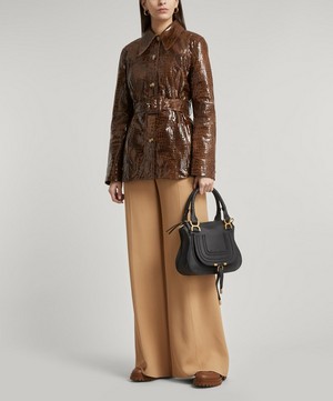 Chloé - Marcie Small Leather Double Carry Handbag image number 5