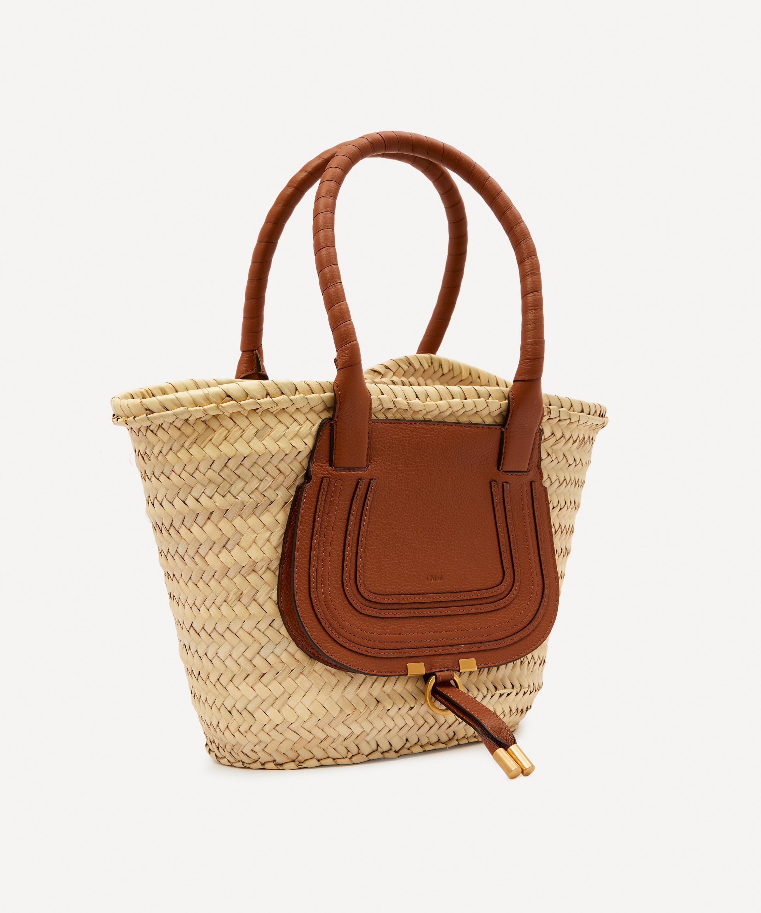 Chloe Medium Marcie Woven Raffia Tote