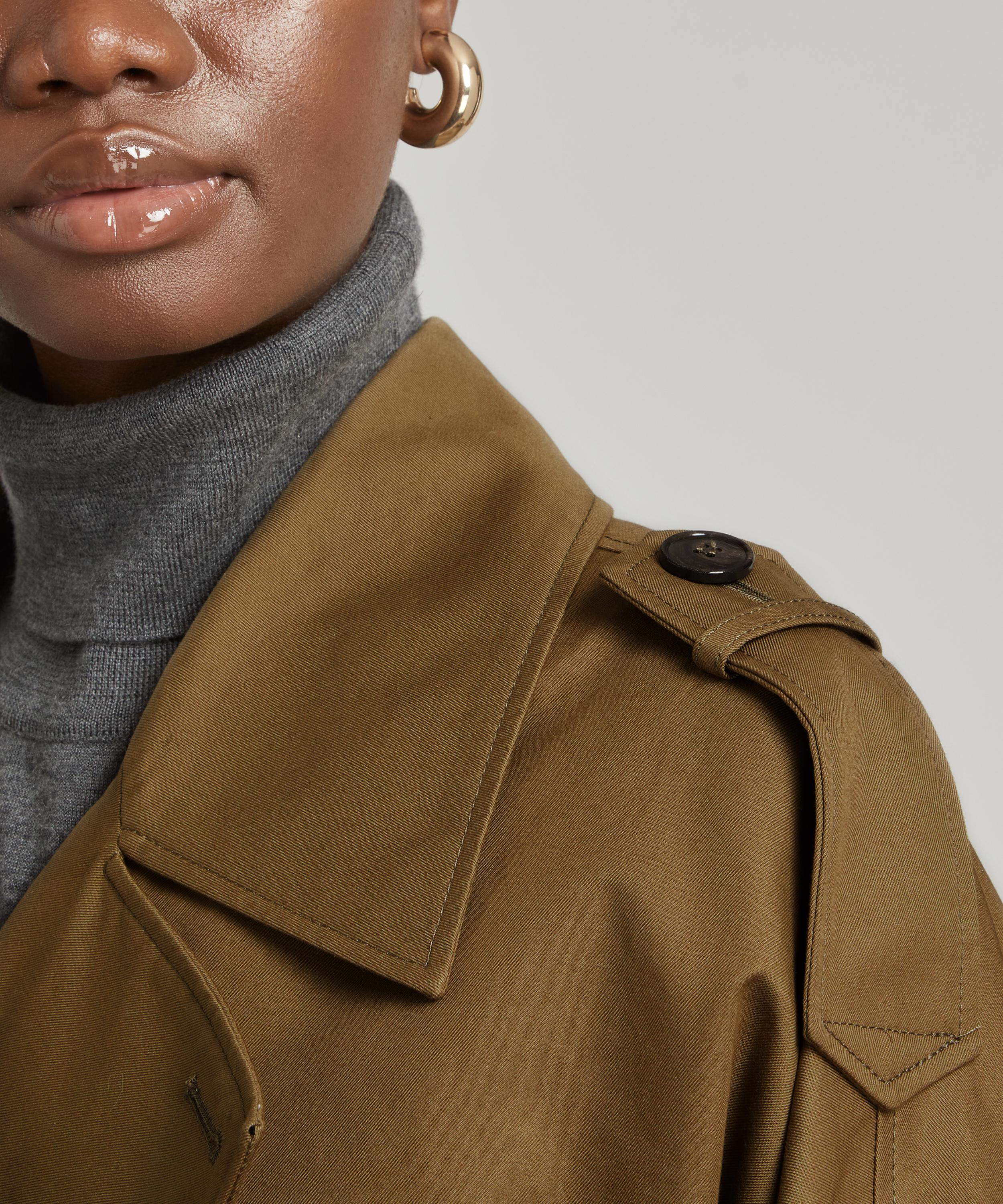 ギフ_包装】 Ameri TURKEY ORGANIC FLARE TRENCH COAT トレンチコート