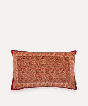 Liberty - Tiger Poppy Persia Rectangular Velvet Cushion image number 1