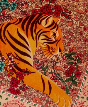 Liberty - Tiger Poppy Persia Rectangular Velvet Cushion image number 2