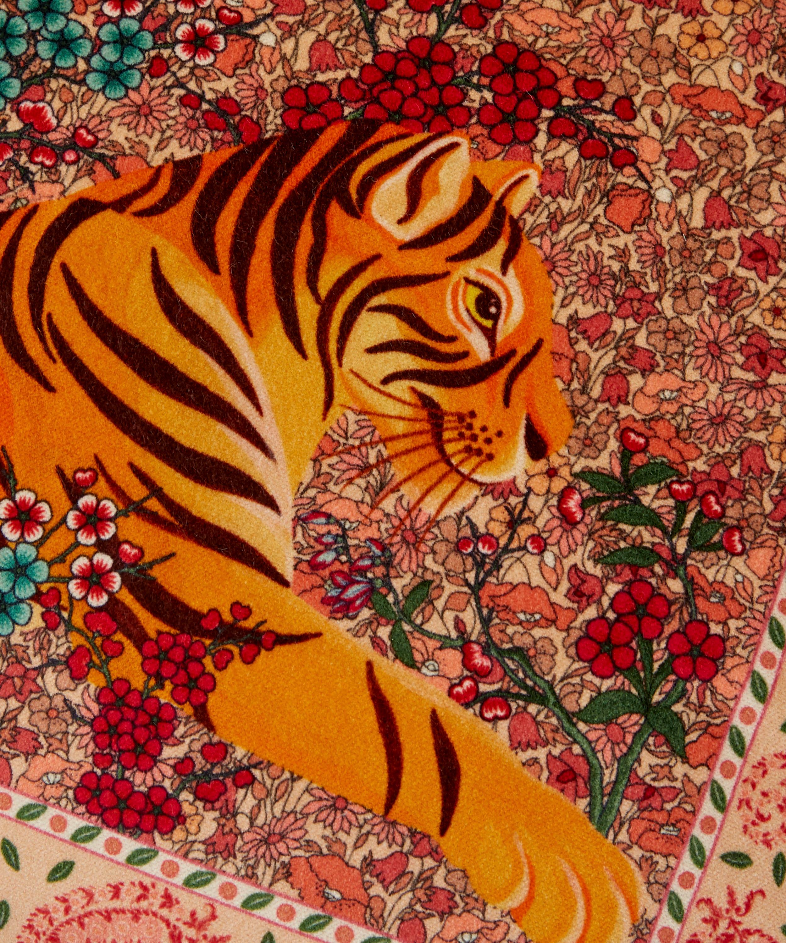 Liberty - Tiger Poppy Persia Rectangular Velvet Cushion image number 2