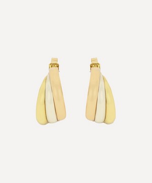 Kojis - 18ct Gold Tri-Colour Hoop Earrings image number 1