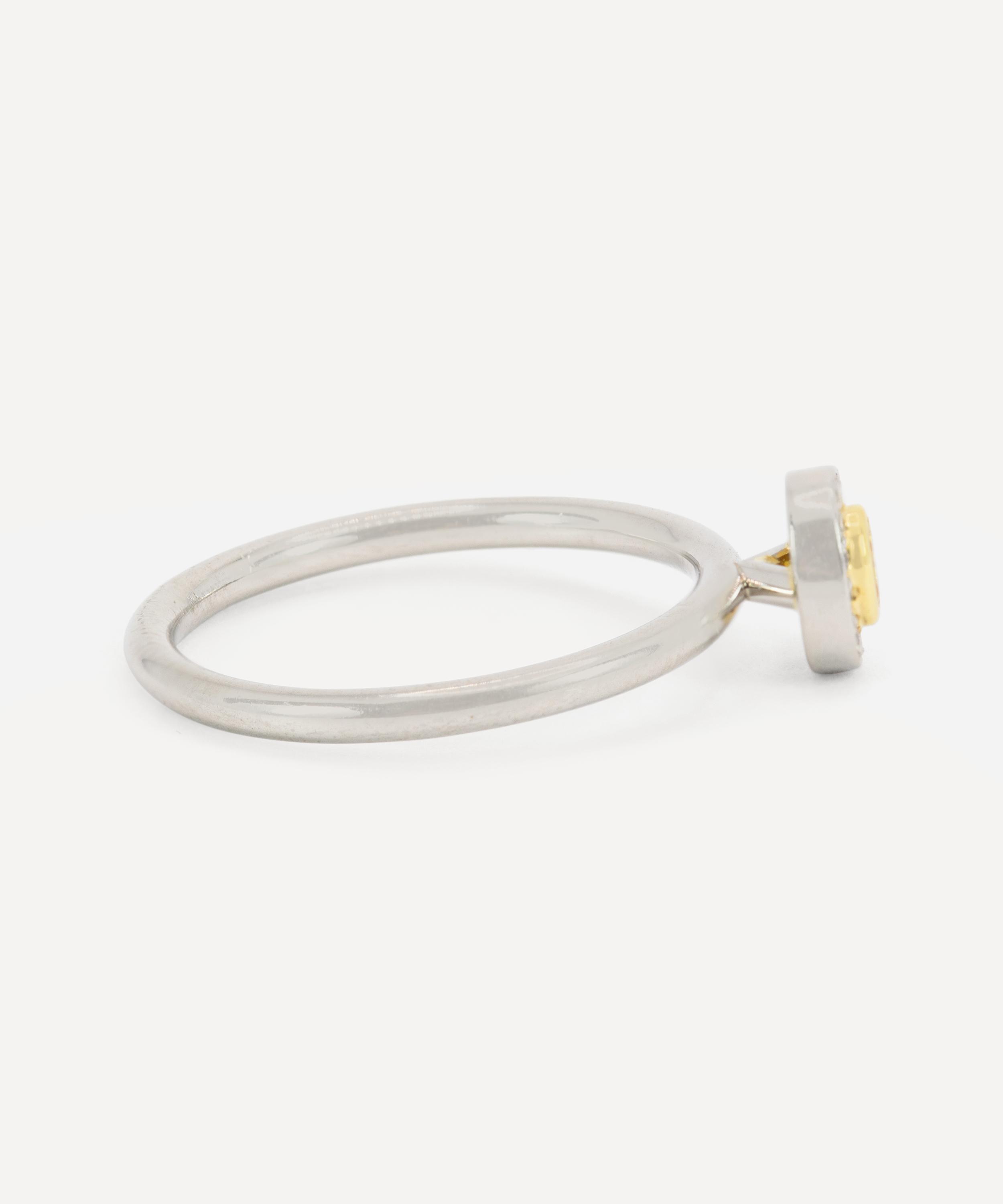 Kojis - Platinum Yellow and White Diamond Cluster Ring image number 2