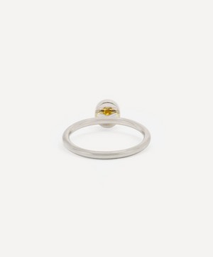 Kojis - Platinum Yellow and White Diamond Cluster Ring image number 3