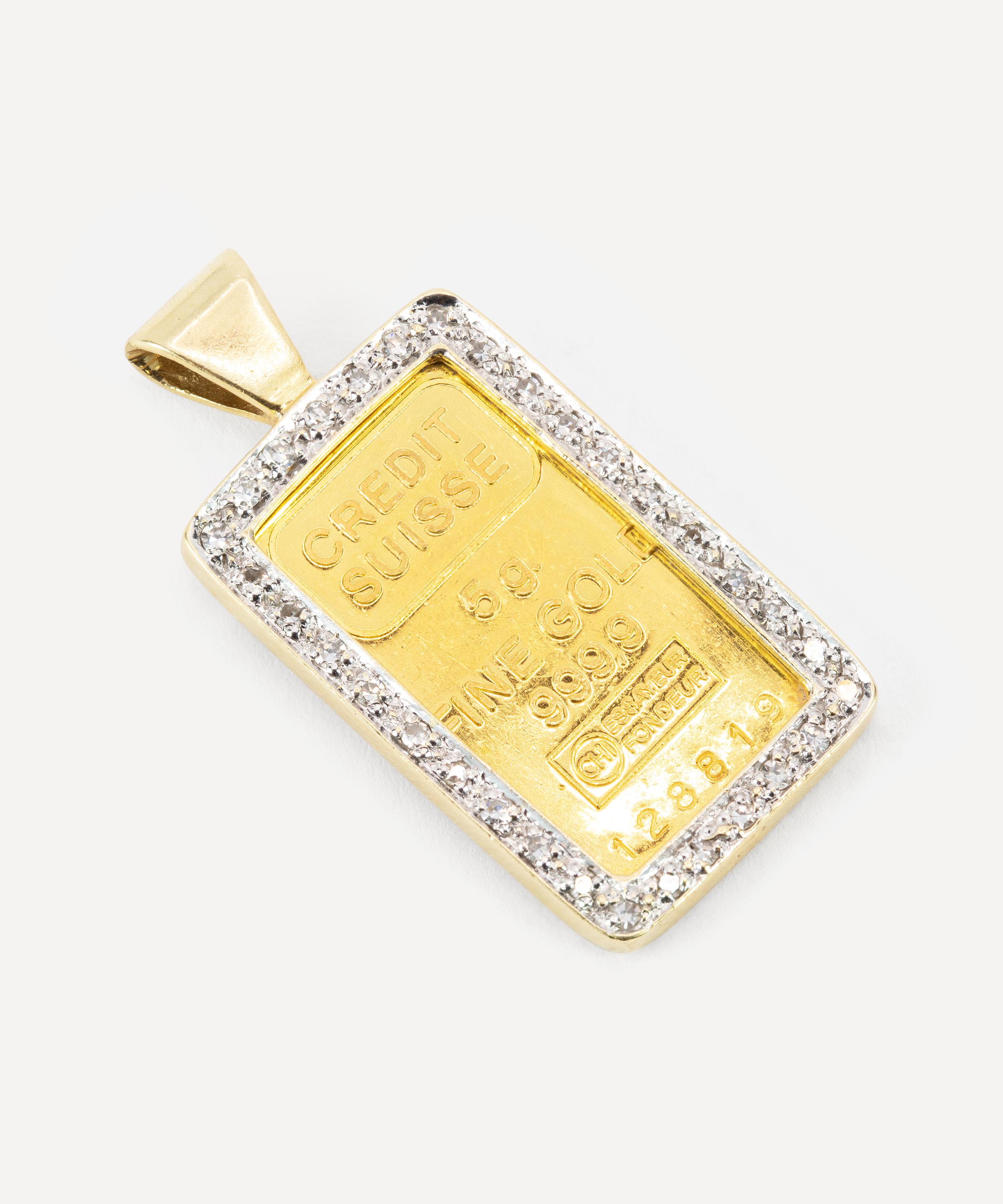 Kojis - Gold Diamond Bullion Charm image number 0