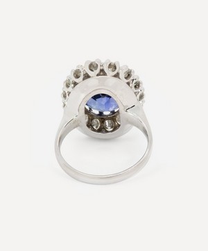 Kojis - 14ct White Gold Large Sapphire and Diamond Cluster Ring image number 3