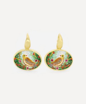 Kojis - 18ct Gold Micro-Mosaic Drop Earrings image number 0