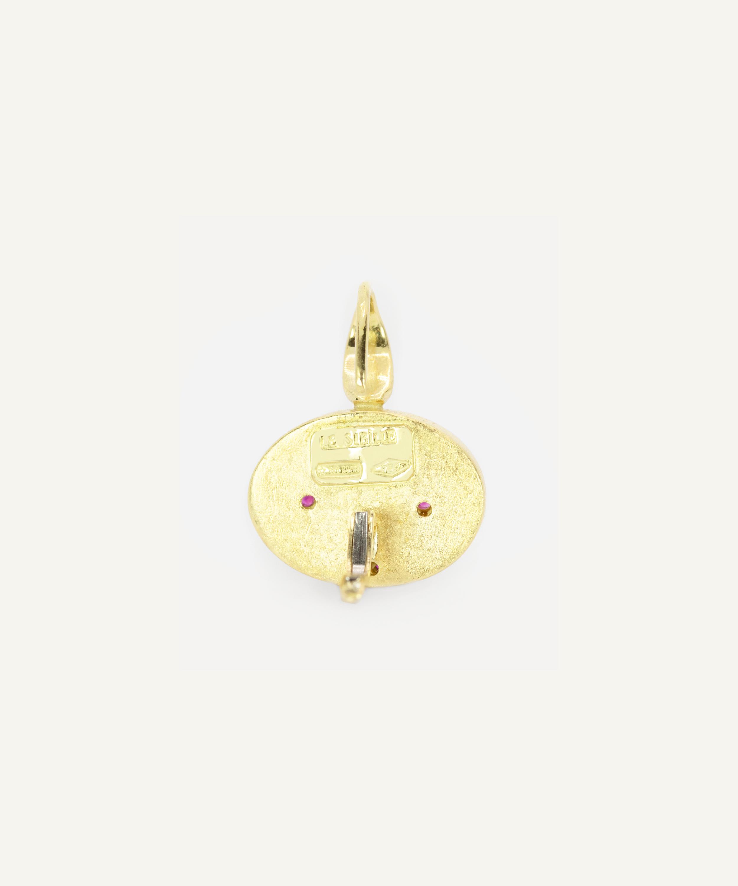 Kojis - 18ct Gold Micro-Mosaic Drop Earrings image number 3