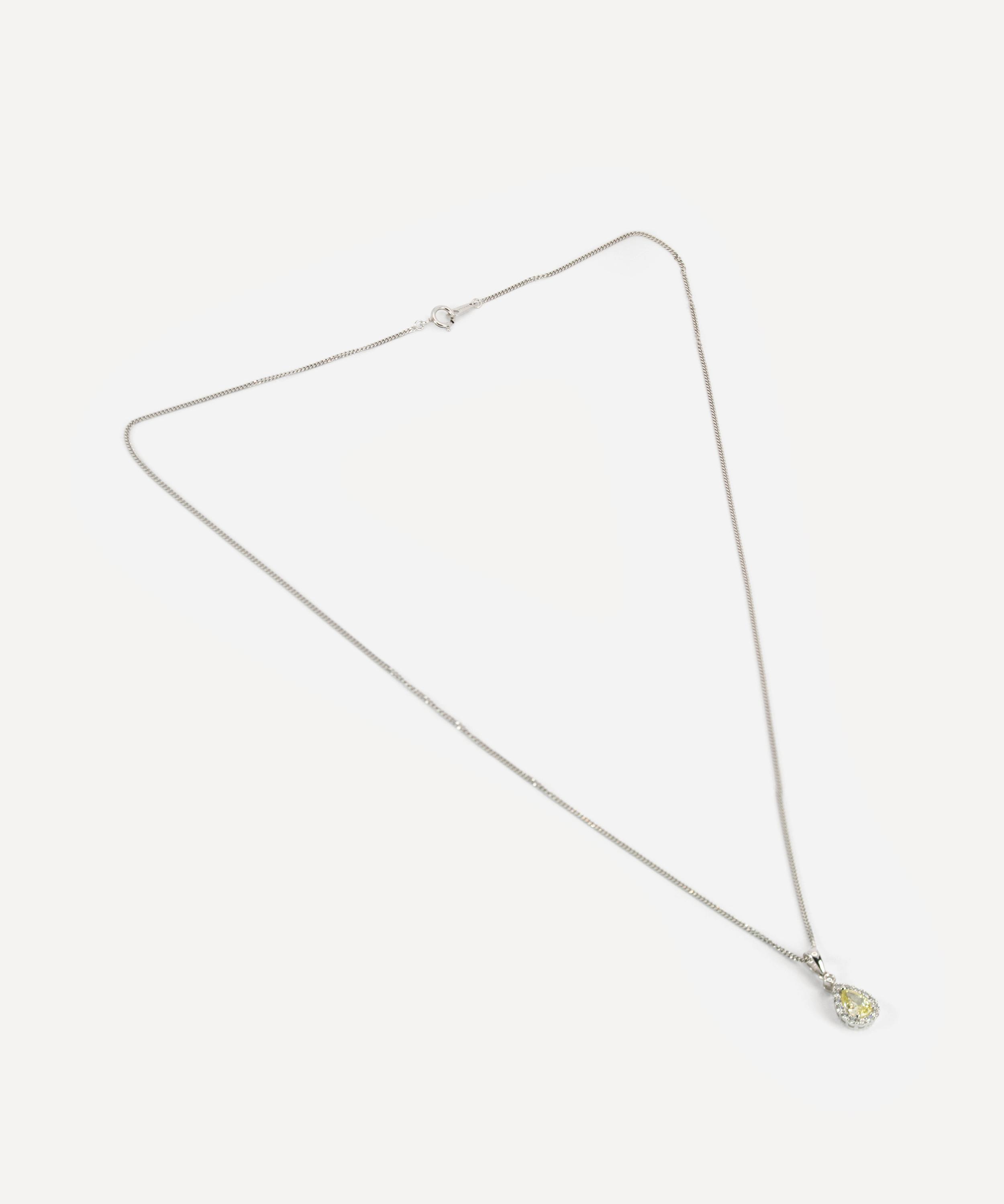 Kojis - Platinum Yellow and White Diamond Pendant Necklace image number 1