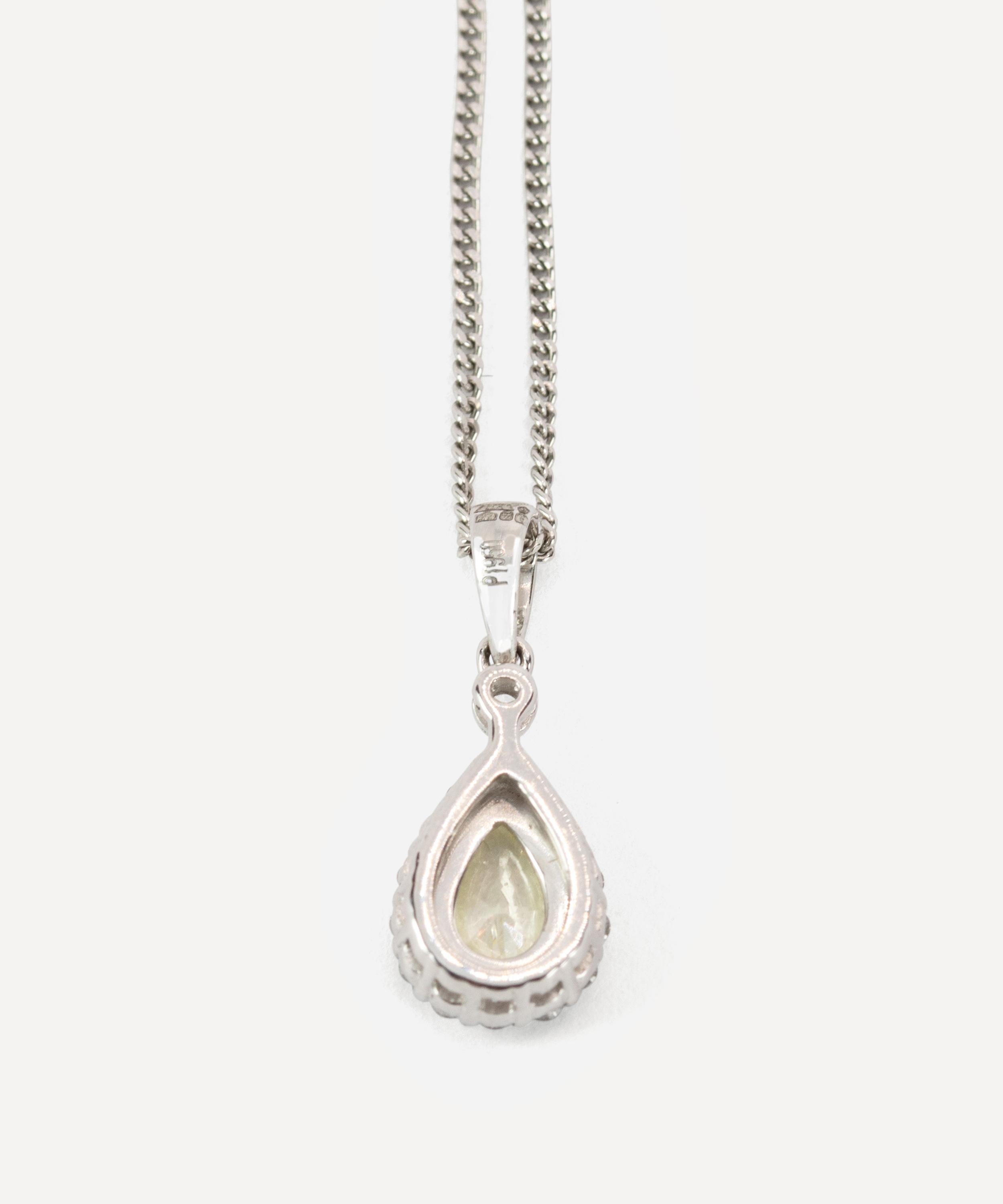 Kojis - Platinum Yellow and White Diamond Pendant Necklace image number 2