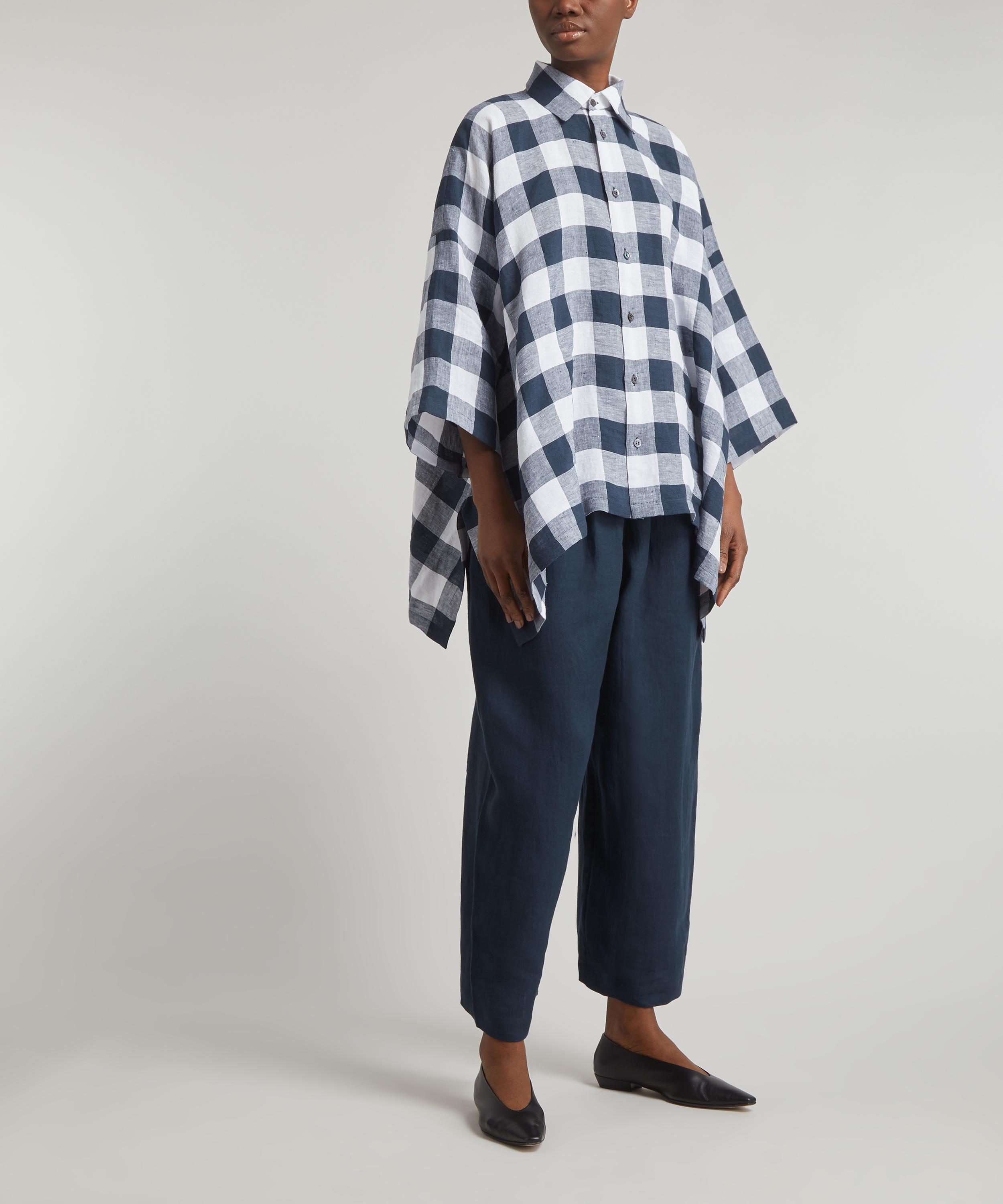 Eskandar - 3/4 Sleeve Gingham Shirt image number 2