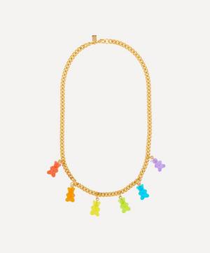 18ct Gold-Plated Juan Nostalgia Bear Resin Charm Necklace