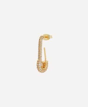18ct Gold-Plated Pin Up Crystal Pavé Single Earring