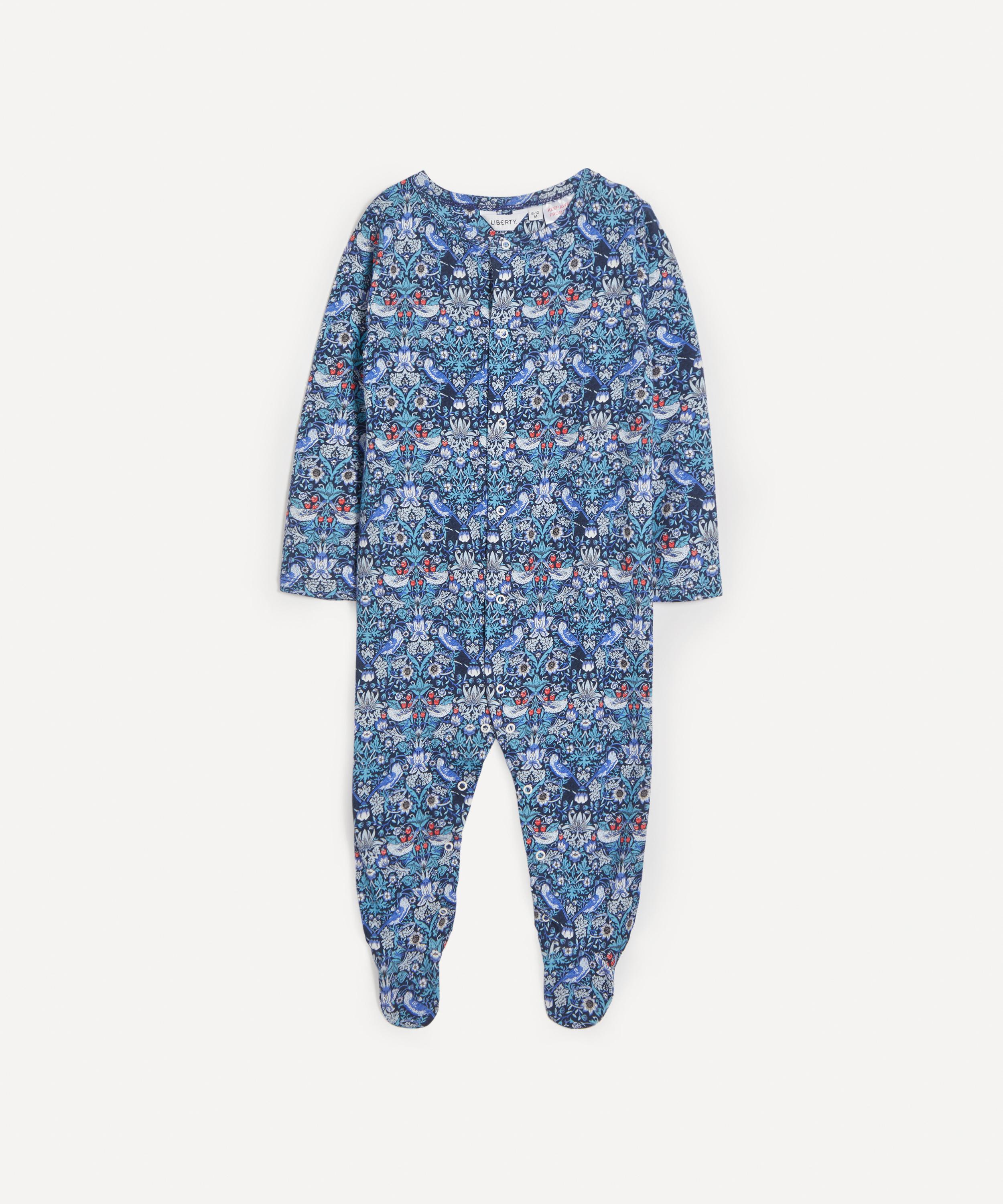 Liberty - Strawberry Thief Jersey Babygrow 3-24 Months image number 0