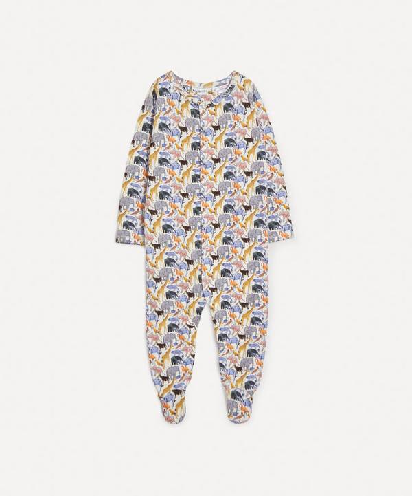 Liberty - Queue For The Zoo Jersey Babygrow 3-24 Months