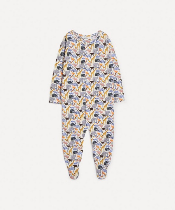 Liberty - Queue For The Zoo Jersey Babygrow 3-24 Months image number null