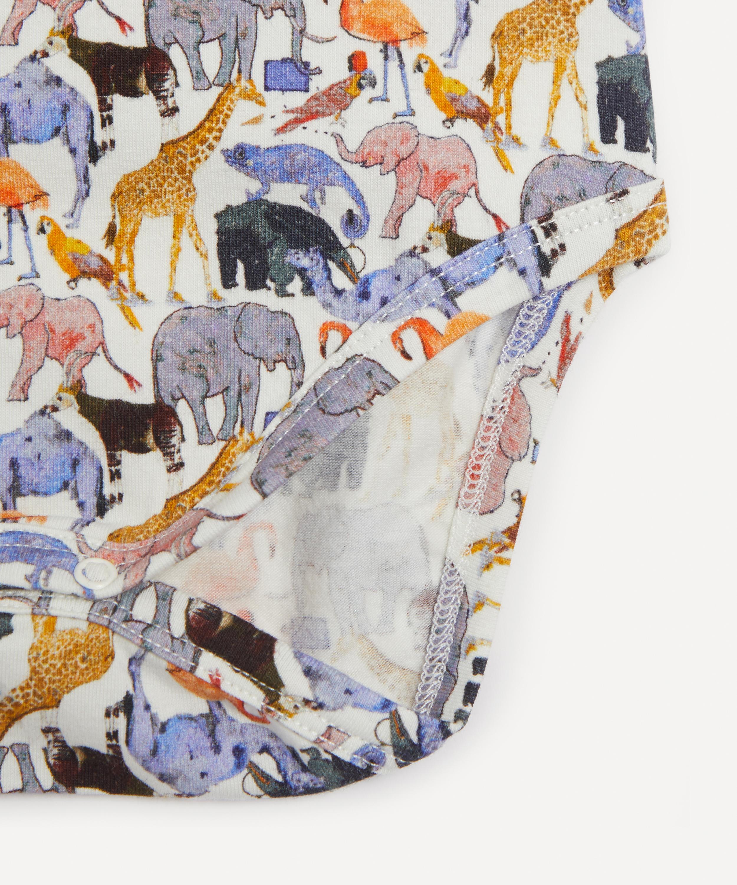 Liberty - Queue For The Zoo Jersey Short-Sleeve Vest 3-24 Months image number 3