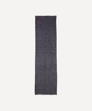 Paul Smith - Embroidered Linen-Blend Scarf image number 1