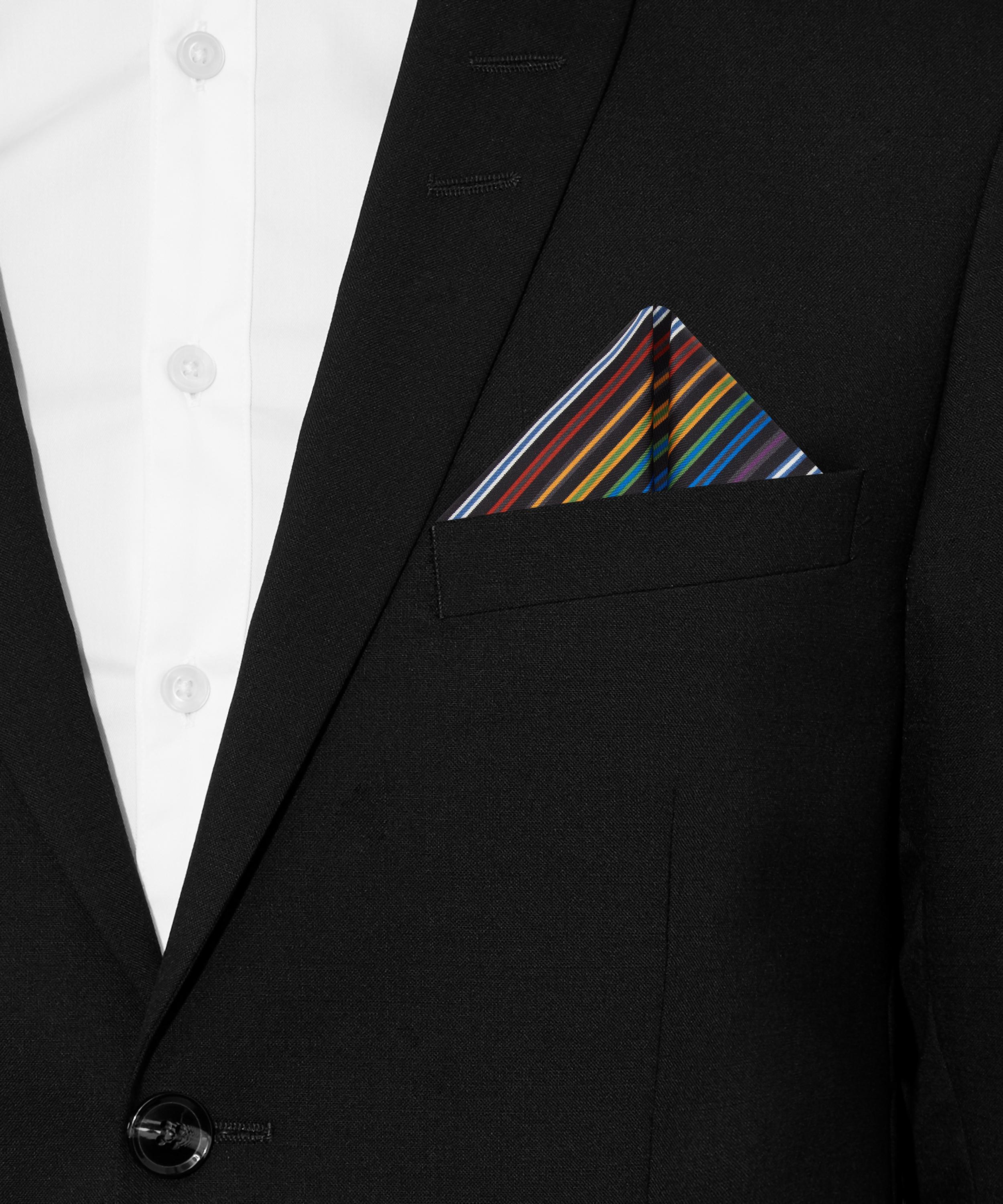 Paul Smith - Quad Stripe Silk Pocket Square image number 3