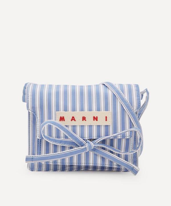 Marni - Trunk Mini Striped Cotton Poplin Shoulder Bag