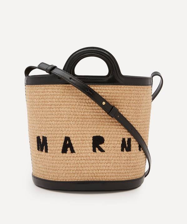 Marni - Tropicalia Small Raffia and Leather Bucket Bag