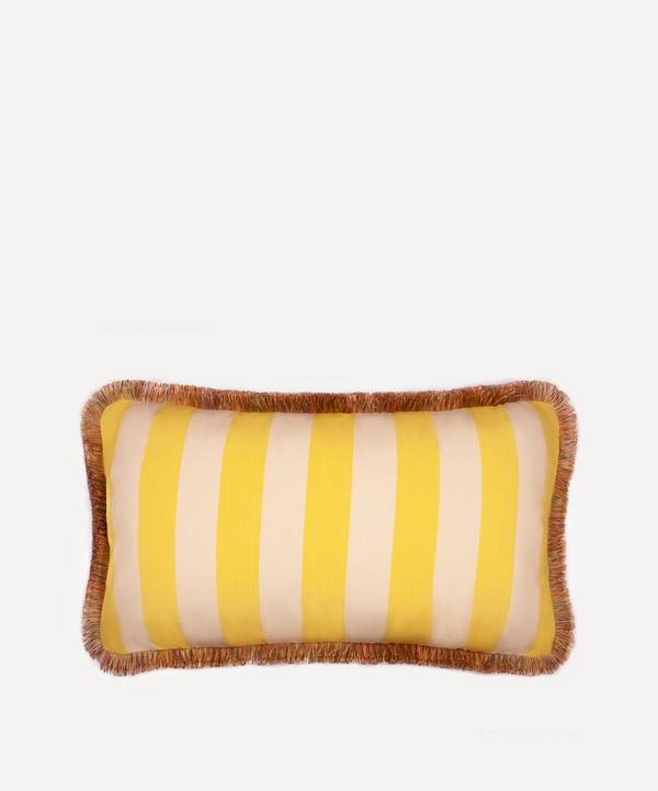 Ceraudo - Sonia Stripe Citron Oblong Cushion
