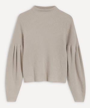 Pleated Sleeves Cashmere Jumper