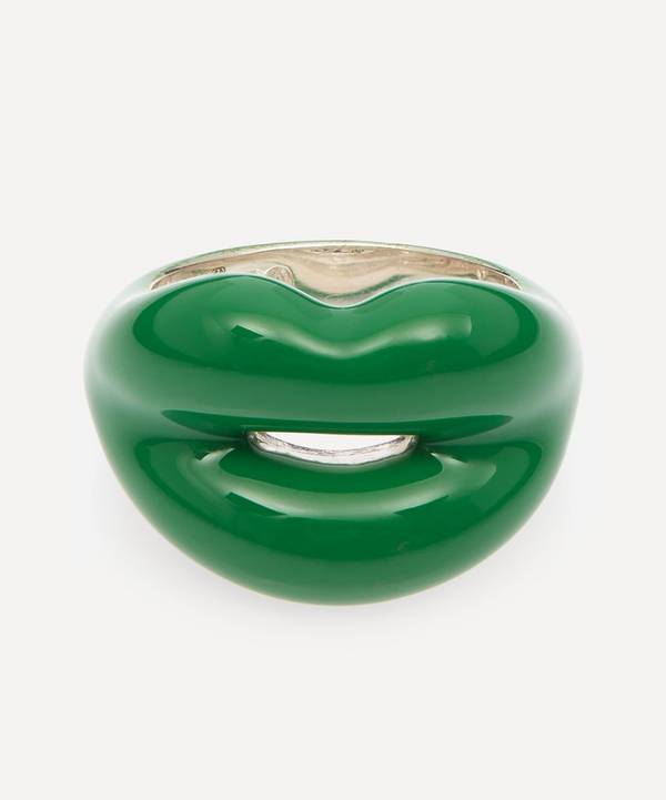 Solange Azagury-Partridge - Green Hotlips Ring image number 0