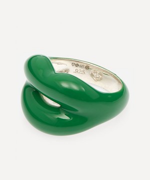 Solange Azagury-Partridge - Green Hotlips Ring image number 2