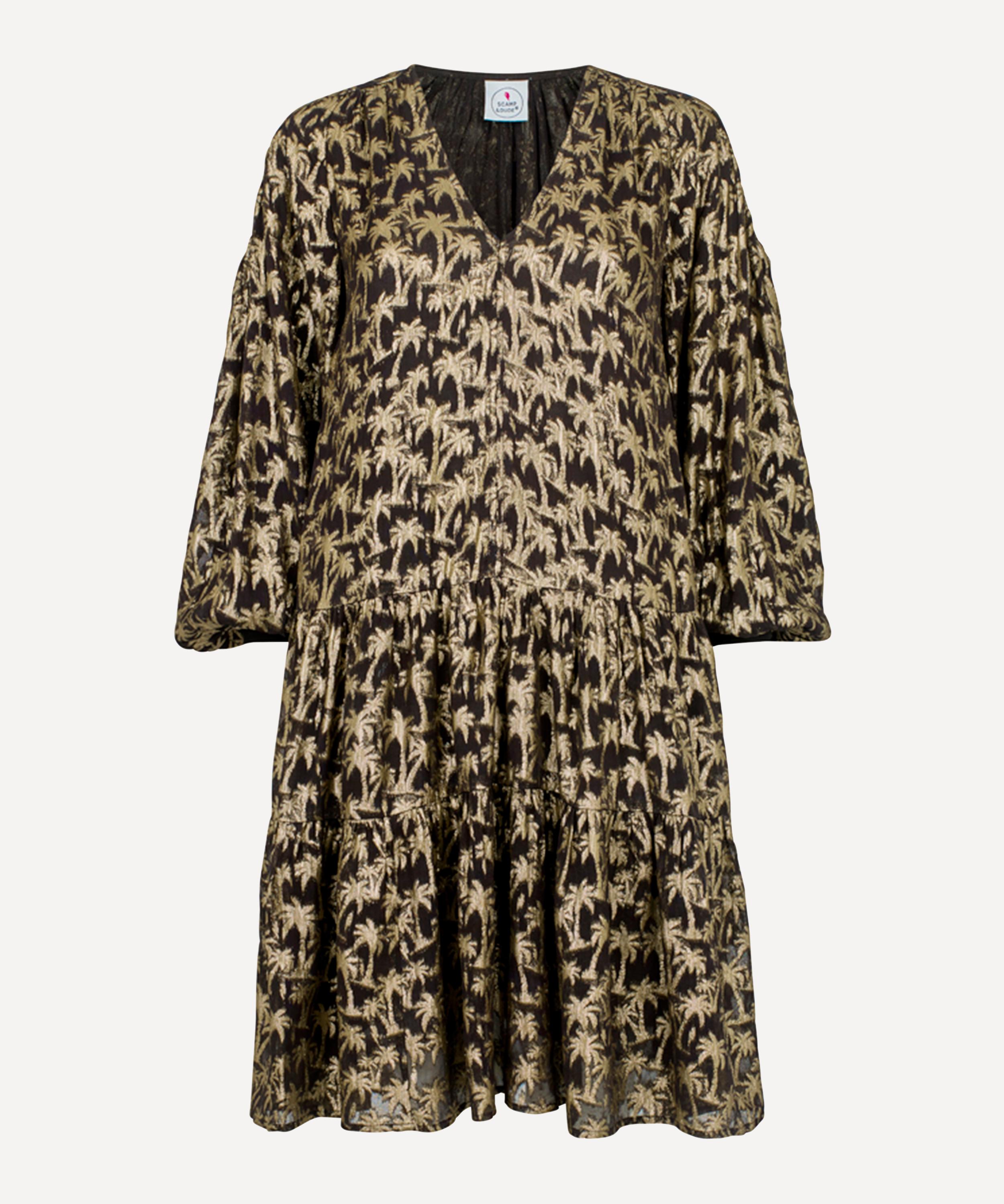 Scamp & Dude - Palm and Lightning Bolt Jacquard Mini-Dress image number 0