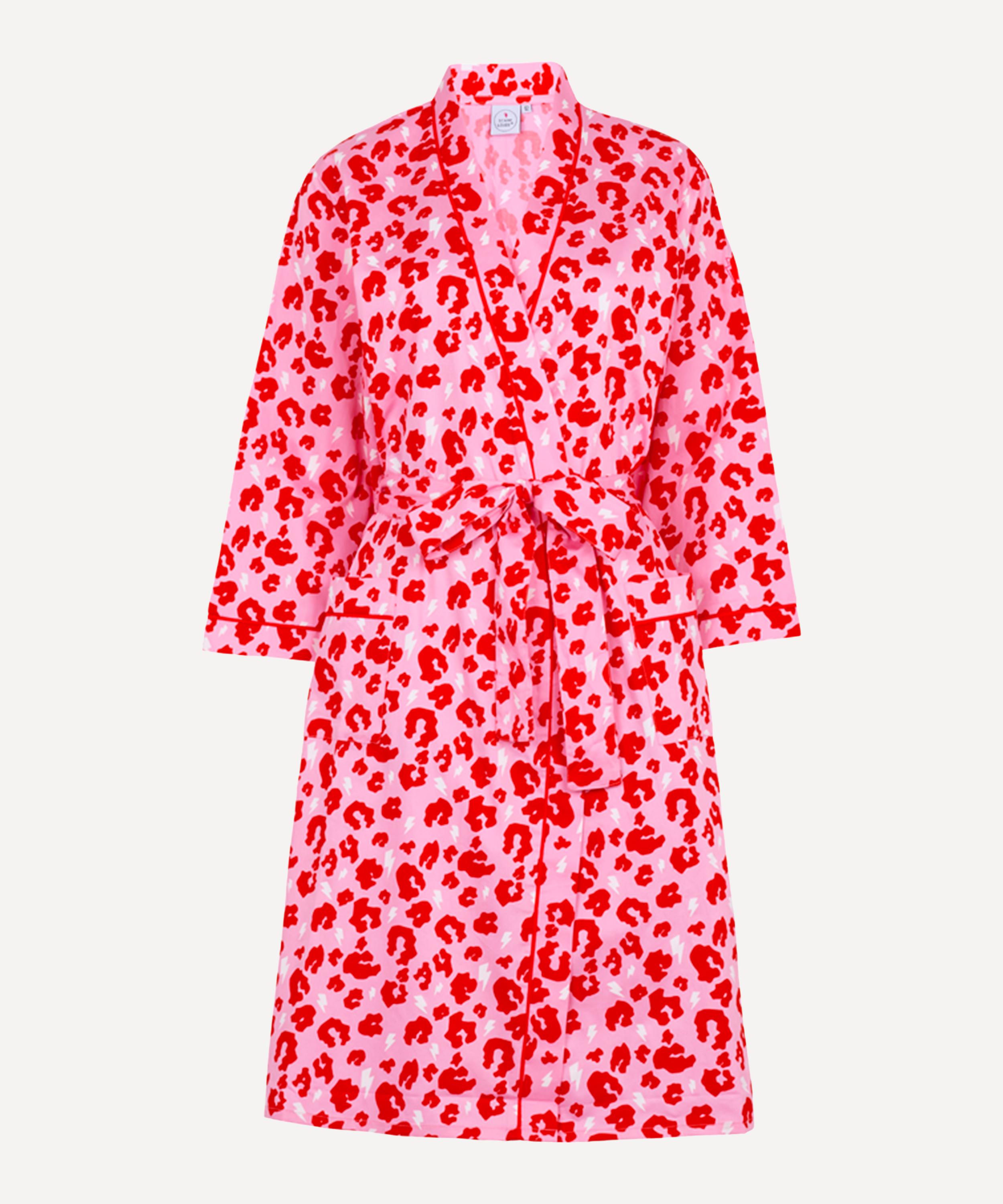 Scamp & Dude - Leopard and Lightning Bolt Print Robe image number 0