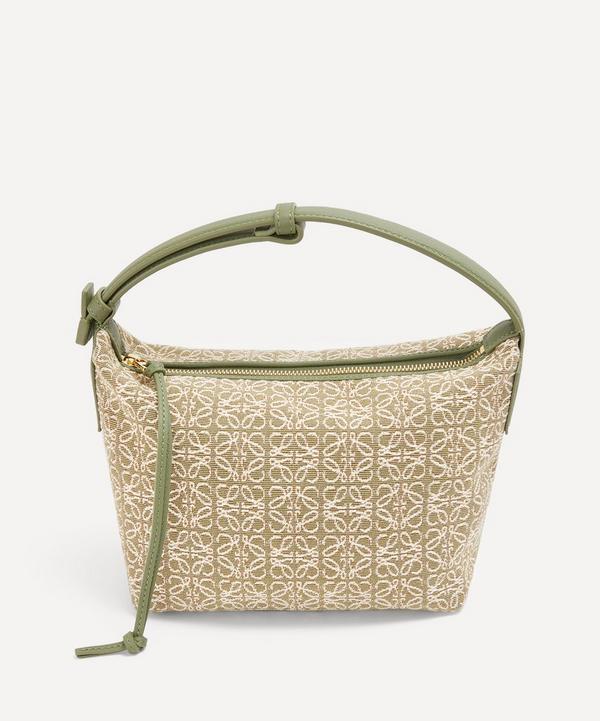 Loewe - Small Cubi Anagram Jacquard Canvas and Leather Shoulder Bag image number null